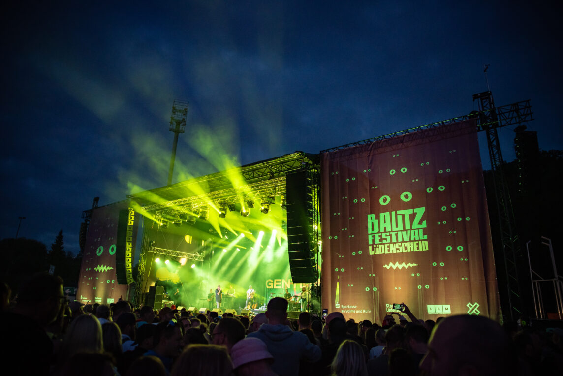 Bautz Festival Bühne bei Nacht